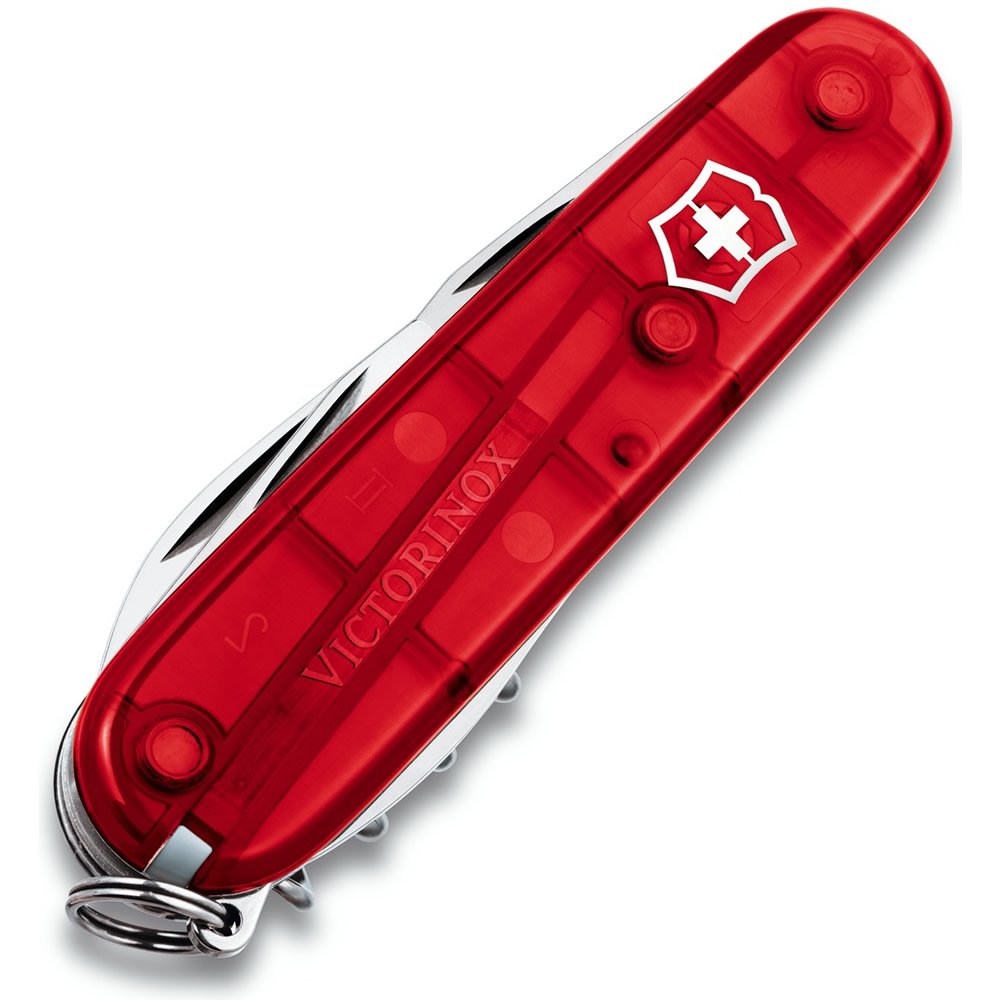 VICTORINOX nůž kapesní SPARTAN 91mm ČERVENÝ transparentní