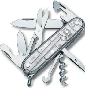 VICTORINOX nůž kapesní CLIMBER 91mm STŘÍBRNÝ transparentní