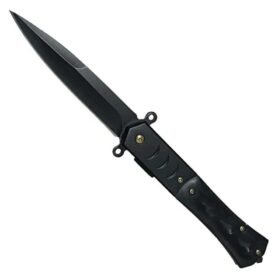ElitEdge nůž zavírací BLACK MARBLE hladké ostří ČERNÝ