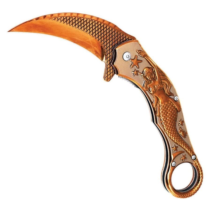 ElitEdge nůž zavírací MERMAID karambit ROSE GOLD