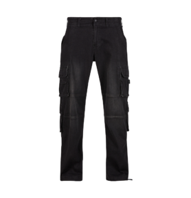 Kalhoty riflové Denim CARGO ČERNÉ vel. 30-32