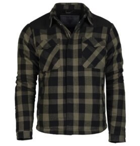 Košile LUMBER se zipem zateplená ČERNÁ/ZELENÁ vel. XL