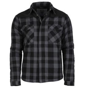 Košile LUMBER se zipem zateplená ČERNÁ/ŠEDÁ vel. 3XL