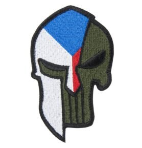 MILITARY RANGE nášivka vlajka ČR + SPARTAN PUNISHER velcro BAREVNÁ