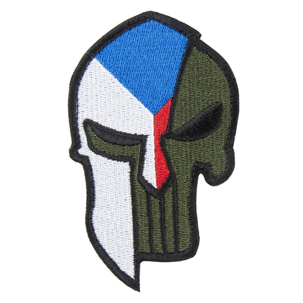 MILITARY RANGE nášivka vlajka ČR + SPARTAN PUNISHER velcro BAREVNÁ