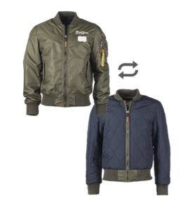 Bunda letecká TOMCAT oboustranná ZELENÁ/MODRÁ vel. L