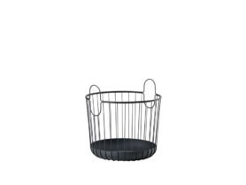 Zone Denmark Úložný kovový koš Inu Black 40,6x41,1cm
