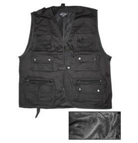 Vesta JAGD se síťkou na lov nebo rybaření ČERNÁ vel. 3XL