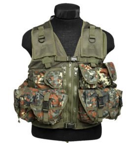 MIL-TEC vesta taktická 9 kapes FLECKTARN