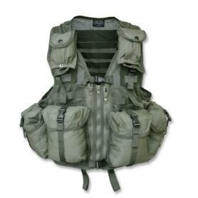 MIL-TEC vesta taktická MODULAR SYSTEM s 8 kapsami ZELENÁ