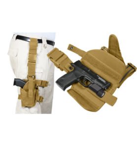 ROTHCO pouzdro pistolové stehenní UNI DELUXE COYOTE