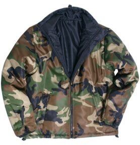 Bunda BRITSKÁ oboustranná WOODL / ČERNÁ vel. S