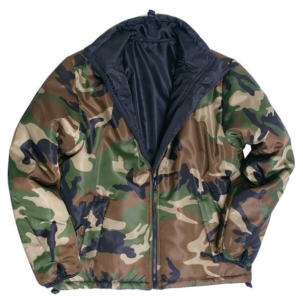 Bunda BRITSKÁ oboustranná WOODL / ČERNÁ vel. S