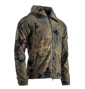 Mikina zip s kapucí fleece DELTA FLECKTARN vel. 3XL
