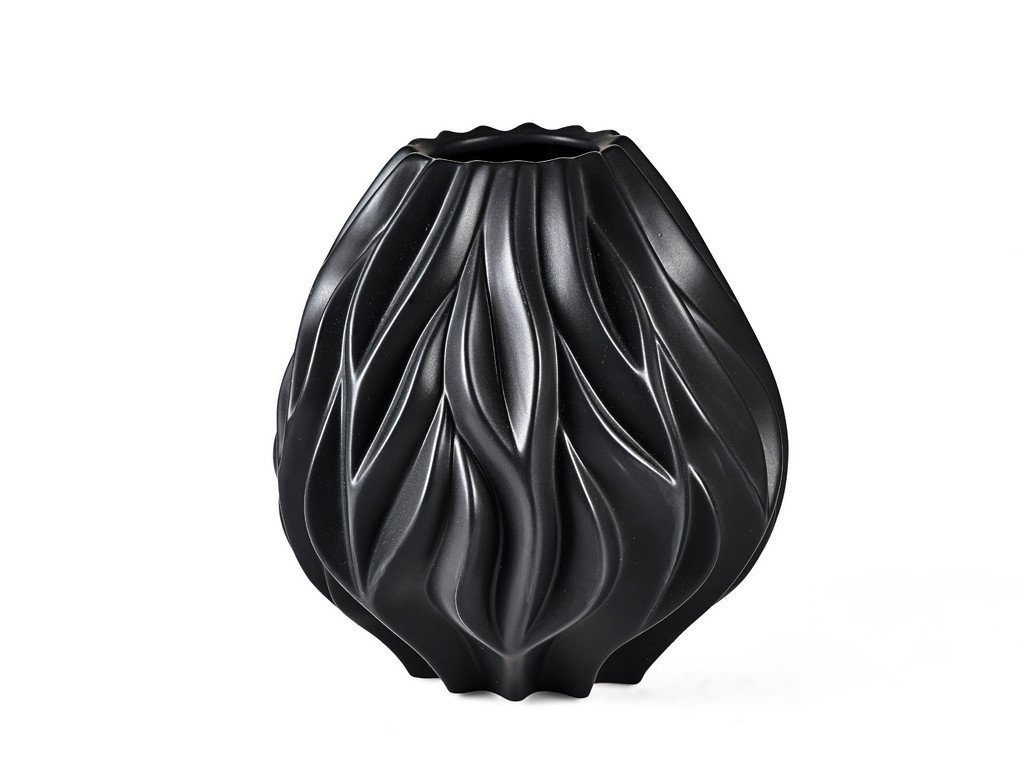 Morsø Porcelánová váza Flame 23 cm Black