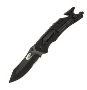 Smith & Wesson nůž zavírací 1100079 M&P kombinované ostří blistr ČERNÝ