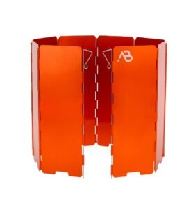 AB závětří pro kempingové vařiče skládací 8 lamel ORANŽOVÉ