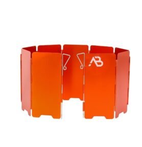 AB závětří pro turistické vařiče skládací 9 lamel ORANŽOVÉ