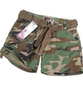 Kraťasy dámské ARMY s opaskem WOODLAND vel. XL