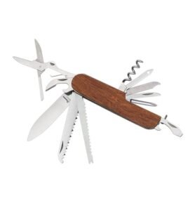 Albainox nůž zavírací multifunkční nářaďový 11 funkcí / dřevěná střenka