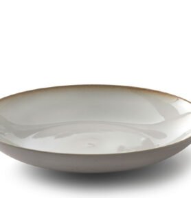 Bitz Velká kameninová servírovací mísa 40 cm Cream/Cream