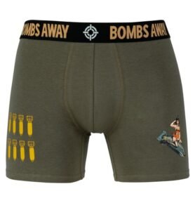 Trenýrky Boxer BOMBS AWAY ZELENÉ vel. L