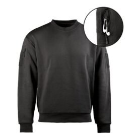 Mikina taktická ROUND NECK ČERNÁ vel. XXL