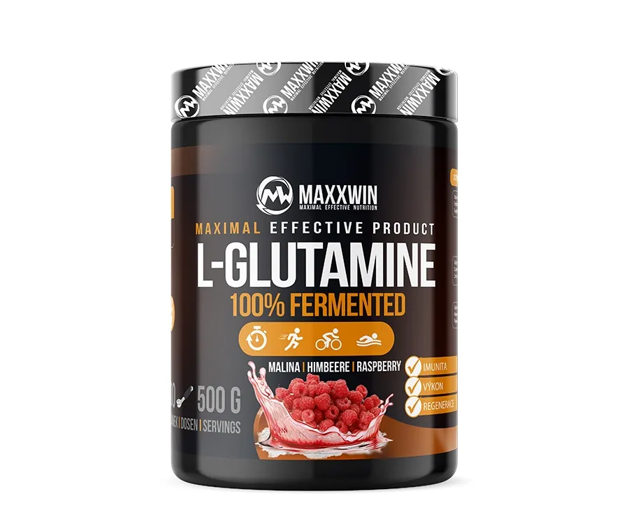 MAXXWIN L-GLUTAMINE 100% FERMENTED malina 500 g