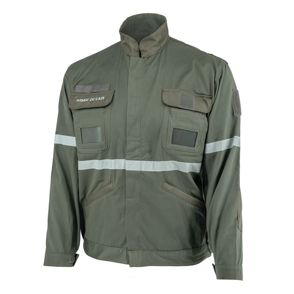 Bunda pro leteckého mechanika FR ARMEE reflexní pruhy ZELENÁ vel. 169-178/81-88