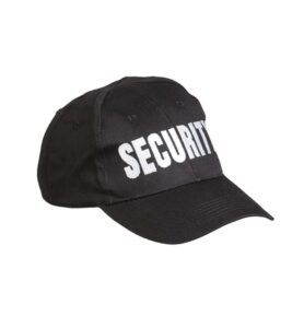 MIL-TEC čepice baseball s nápisem 'SECURITY' ČERNÁ