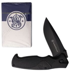 Smith & Wesson set zavírací nůž + balíček karet