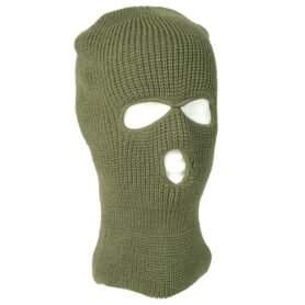 MIL-TEC kukla BALACLAVA pletená se 3 otvory ZELENÁ