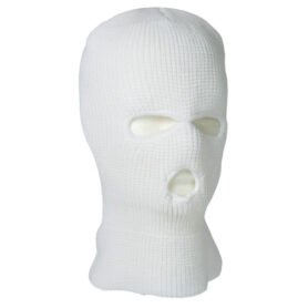 MIL-TEC kukla BALACLAVA pletená se 3 otvory BÍLÁ