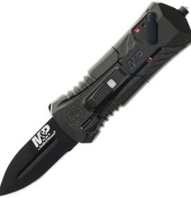 Smith & Wesson nůž vystřelovací MP COMPACT OTF hladké ostří ČERNÝ