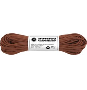 ROTHCO šňůra PARACORD nylon 550LB ø 4 mm / 30 m HNĚDÁ