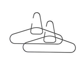 Zone Denmark Sada 2 kovových ramínek A-hanger Black
