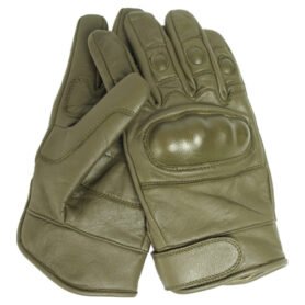MIL-TEC rukavice TACTICAL kožené ZELENÉ vel.S