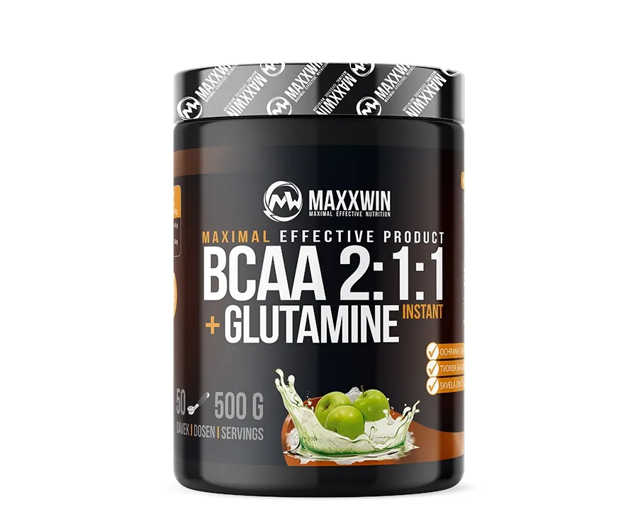 MAXXWIN BCAA + GLUTAMINE zelené jablko 500 g