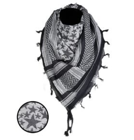 MIL-TEC šátek SHEMAGH HVĚZDY ČERNO/BÍLÝ