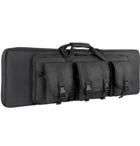 CONDOR OUTDOOR taška na pušku 105 cm se 3 kapsami a popruhem ČERNÁ