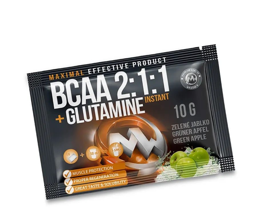 MAXXWIN BCAA + GLUTAMINE zelené jablko 10 g