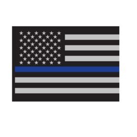 ROTHCO samolepka USA vlajka s MODROU linkou