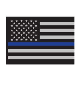 ROTHCO samolepka USA vlajka s MODROU linkou