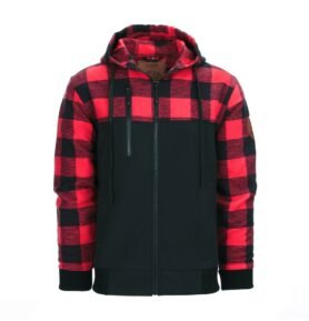 Mikina LUMBERSHELL ČERVENO/ČERNÁ vel. L