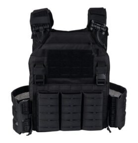 101INC vesta QR nosič plátů lasercut ČERNÁ