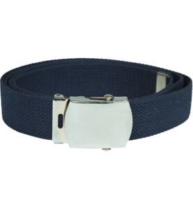 MIL-TEC opasek US kalhotový se stříbrnou sponou MODRÝ dl.130cm