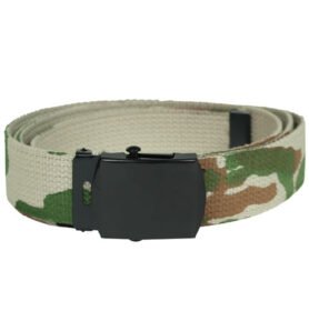 MIL-TEC opasek US kalhotový s černou sponou WOODLAND dl.130cm