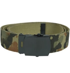 MIL-TEC opasek US kalhotový s černou sponou FLECKTARN dl.130cm