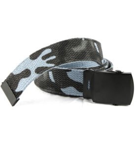 MIL-TEC opasek US kalhotový s černou sponou SKY BLUE CAMO