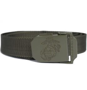 MIL-TEC opasek kalhotový USMC s kovovou sponou ZELENÝ